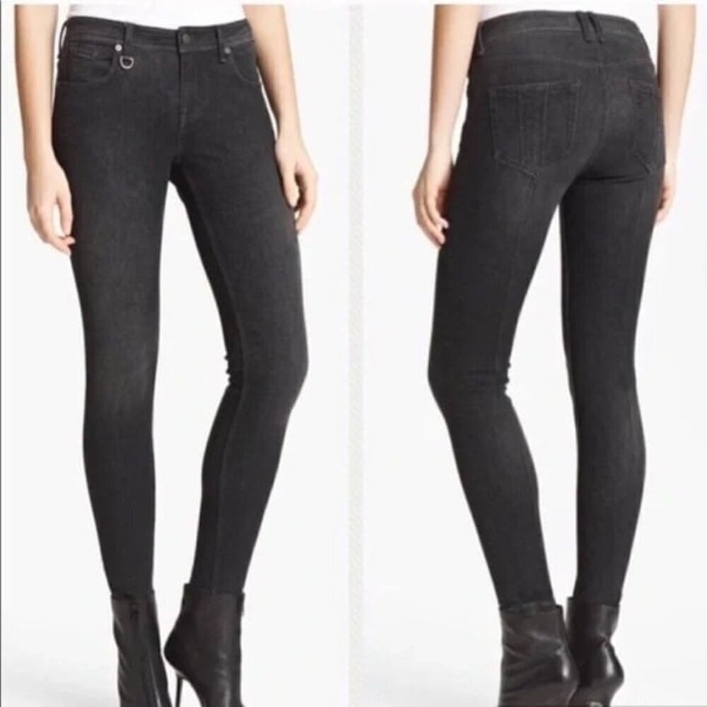 Burberry Brit Westbourne Skinny‎ Ankle Jeans Charcoal Grey Size 27W